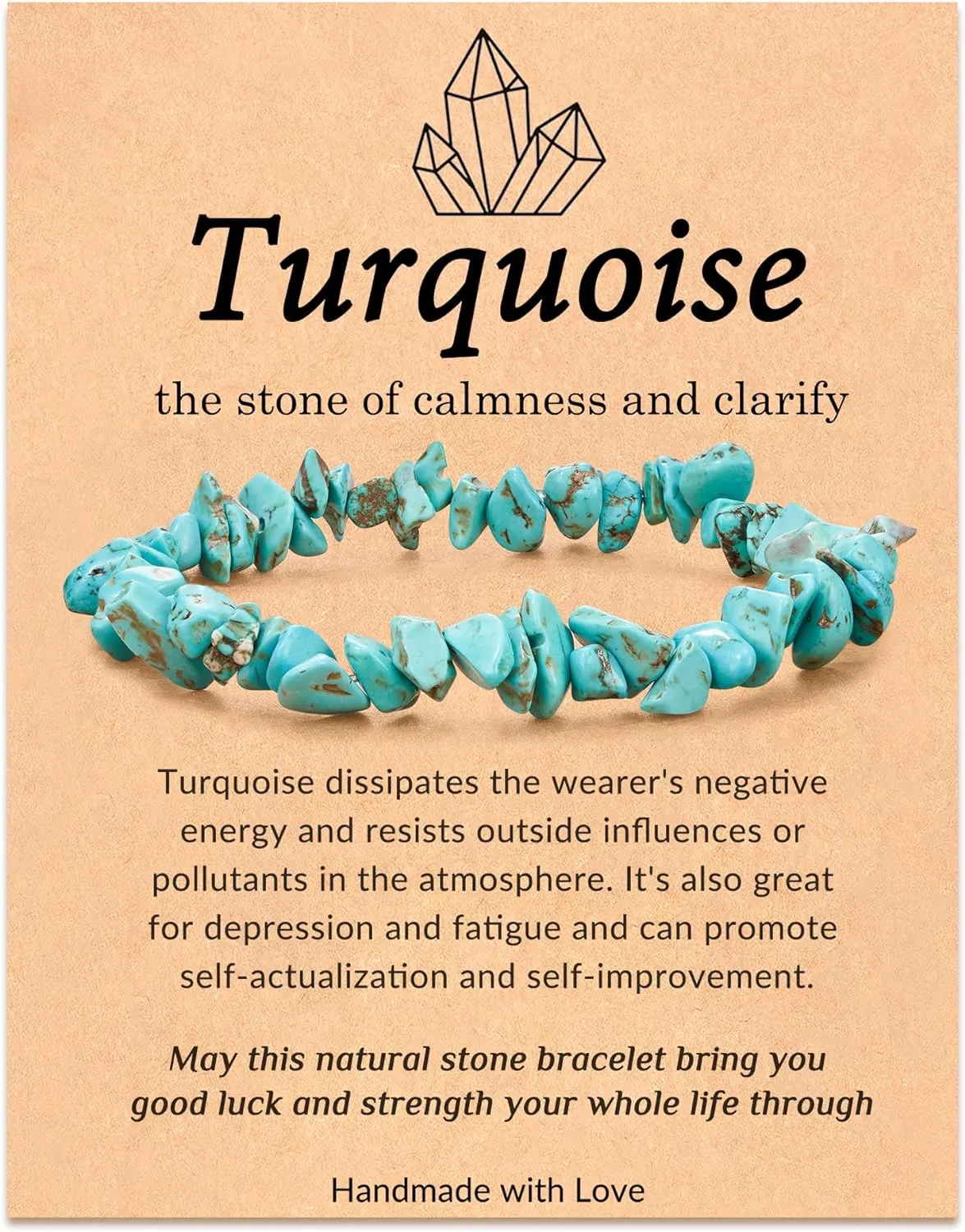 Amazonite Bracelet - Natural Stone Healing Crystal and Gemstone Protection Bracelet - Stress Anxiety Relief