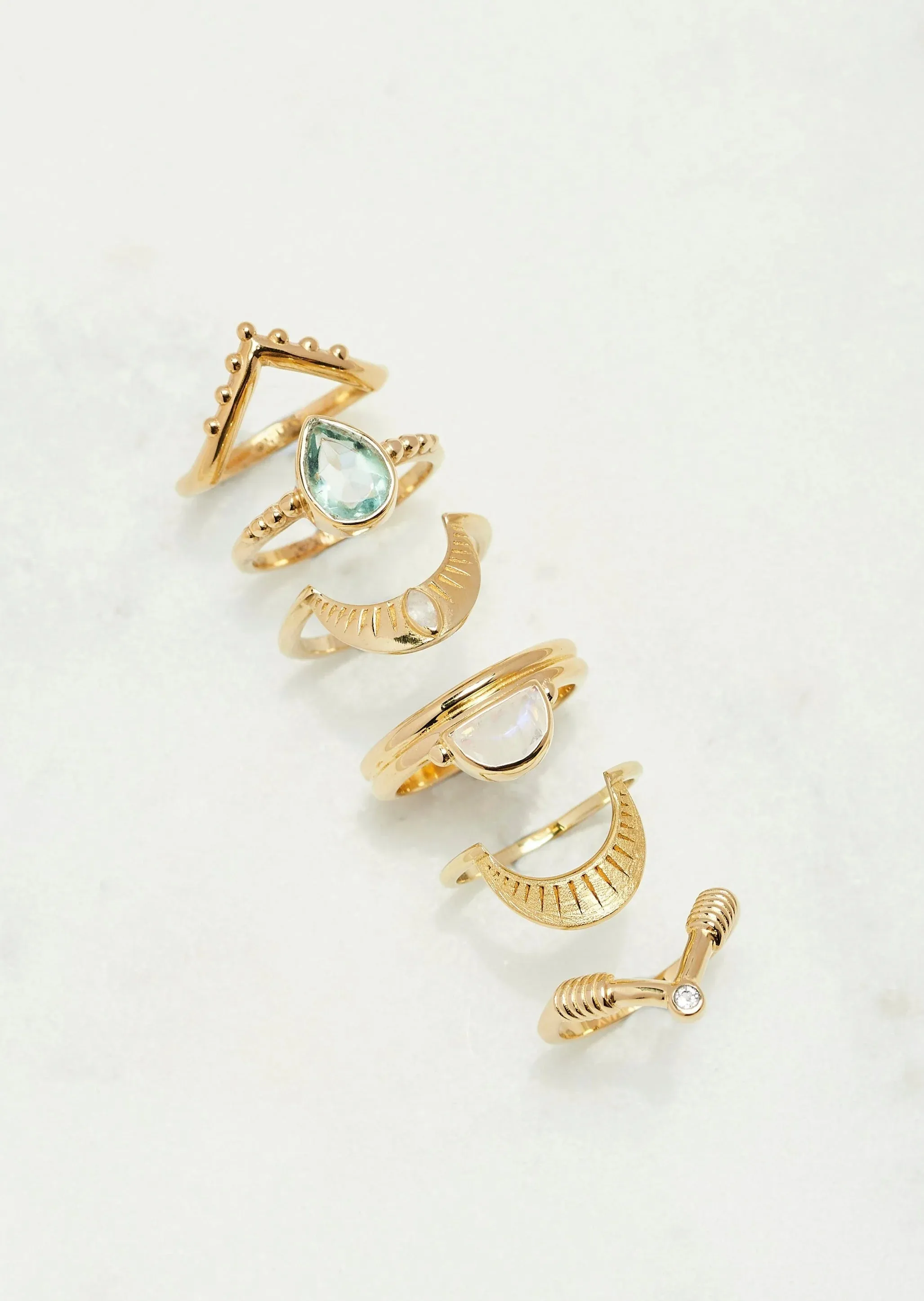 Amie Moonstone Gold Stacker