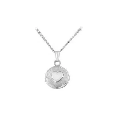 Baby And Toddler Sterling Silver Round Locket with 13 inches Chain