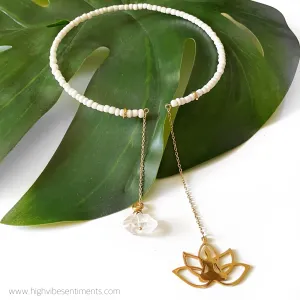 Beaded Lotus Open Choker