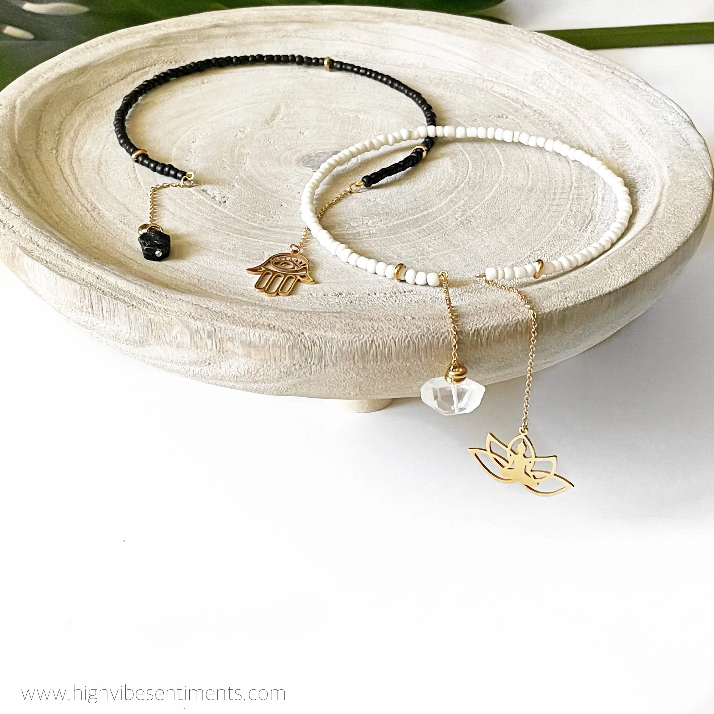 Beaded Lotus Open Choker