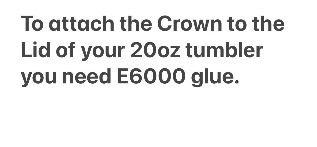 blank crown Topper/20oz crown toppers/