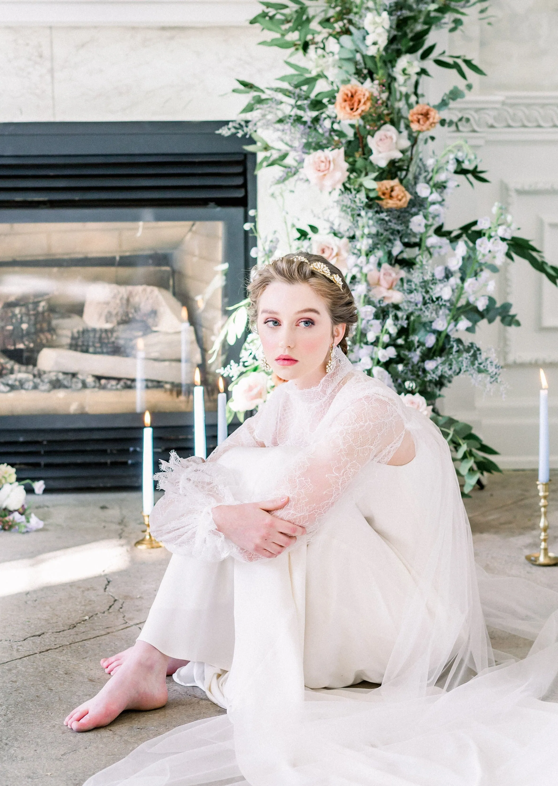 DAPHNE Scalloped Filigree Bridal Tiara