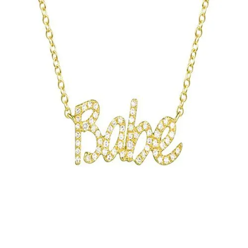 Diamond Babe Custom Name Necklace 7x16mm