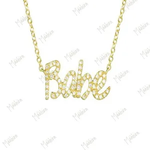 Diamond Babe Custom Name Necklace 7x16mm