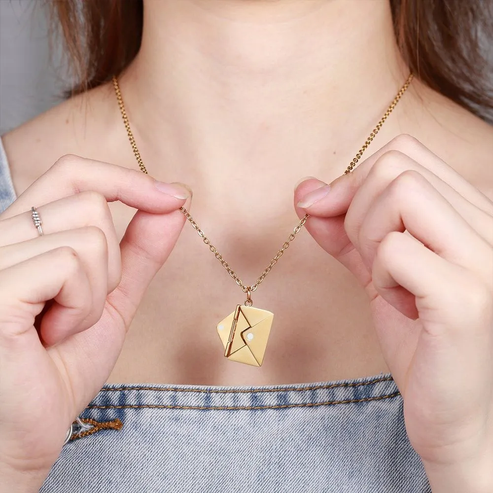 Envelope Locket Necklace