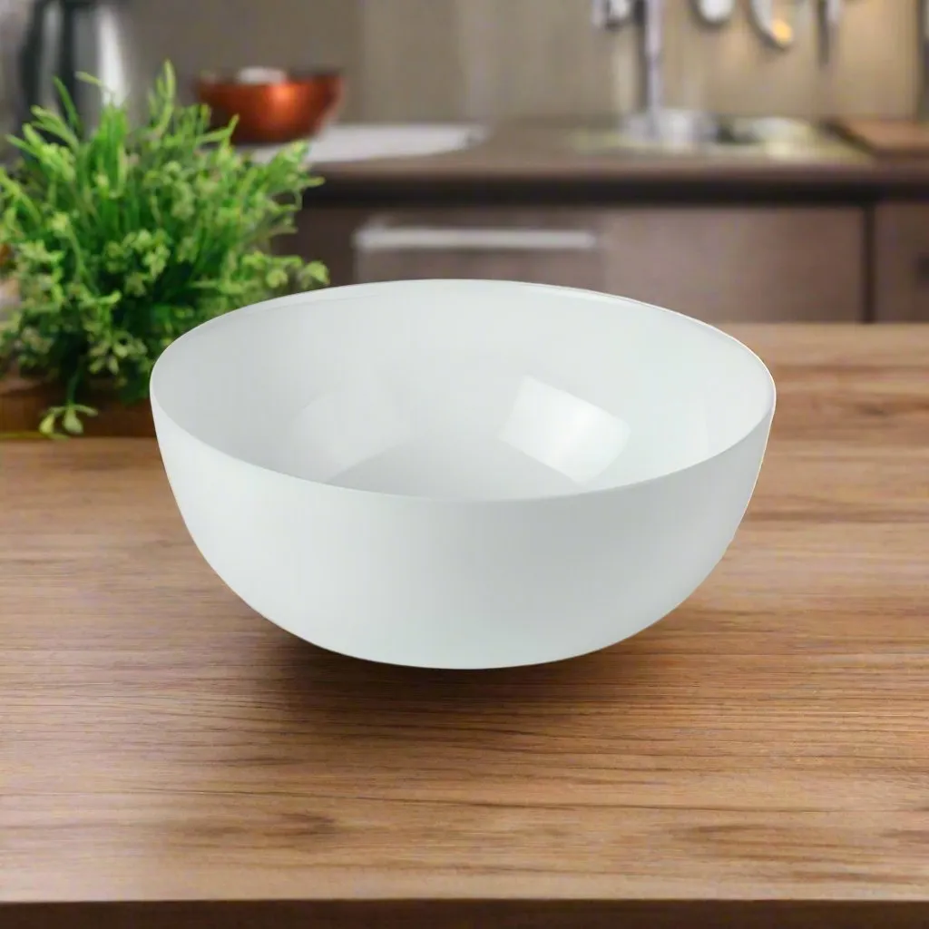 Golden Opal Diwali Plain White Bowl 23cm (Set of 6)