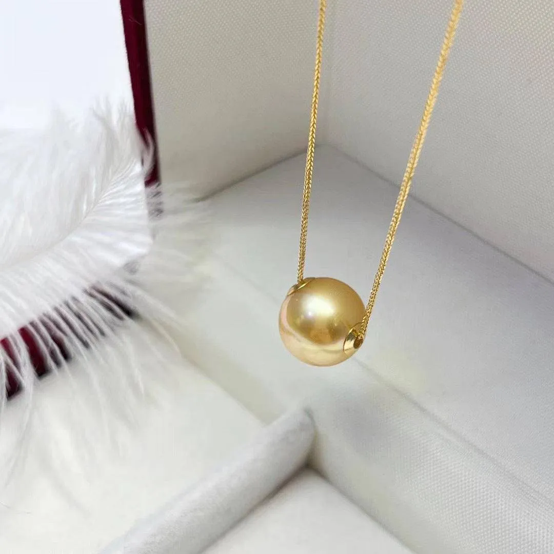Golden South Sea Pearl Floating Pendant
