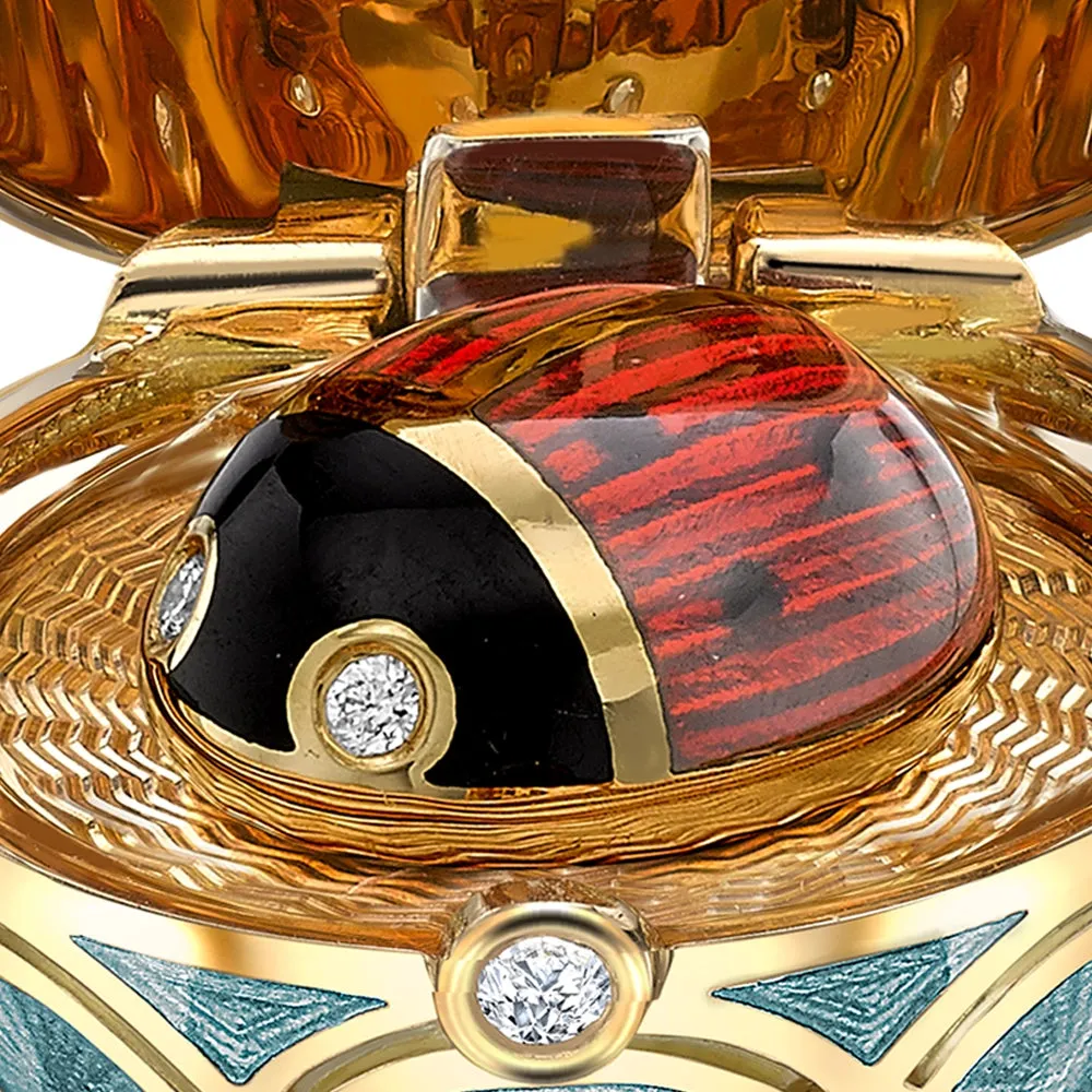 Guilloché Enamel Ladybird Surprise Locket