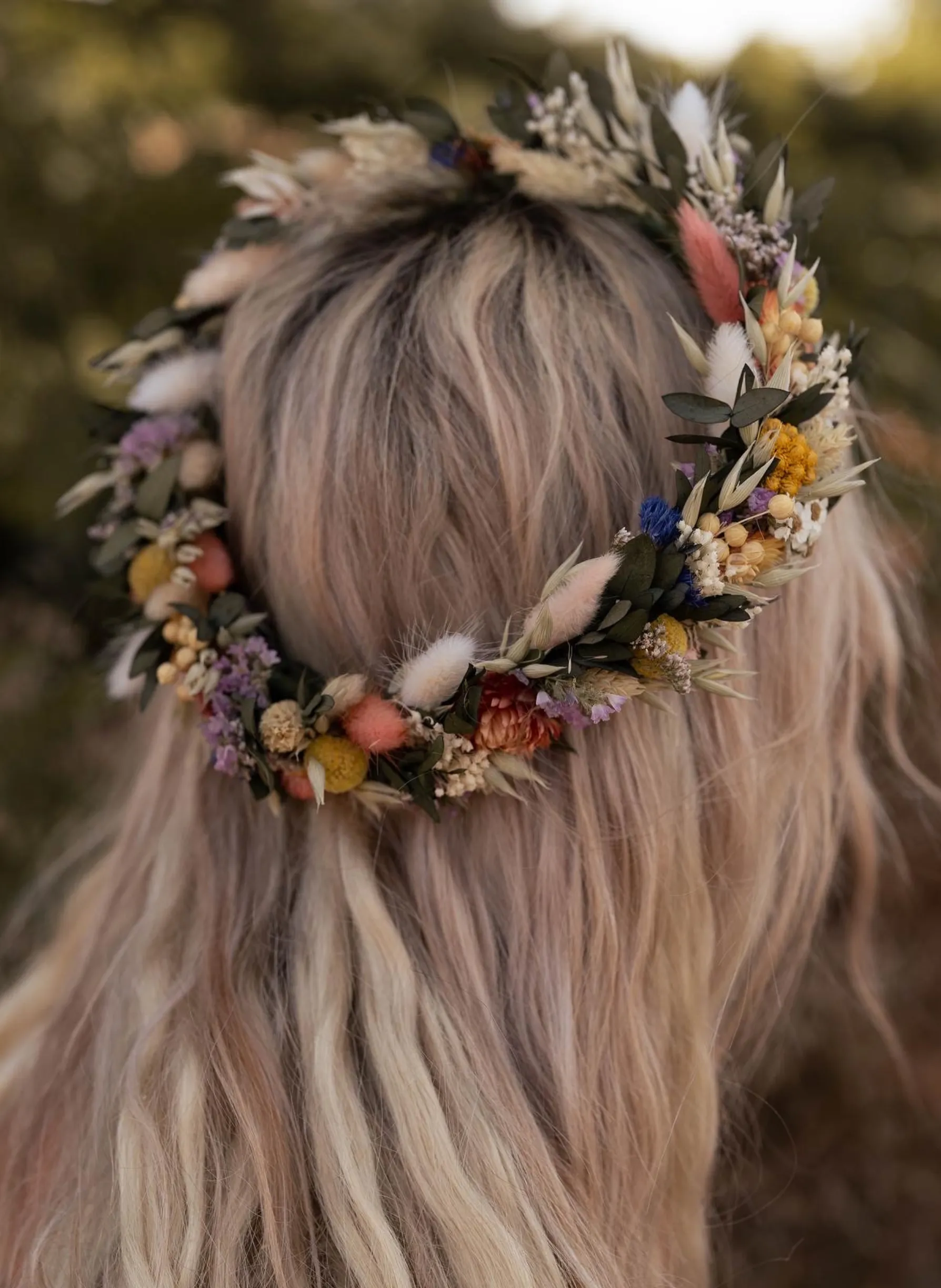 Harlow Summer Dried Flower Crown Wedding Headband