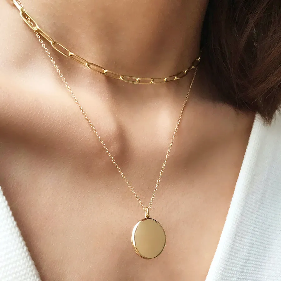 Heirloom 14K Gold Vermeil Locket Necklace