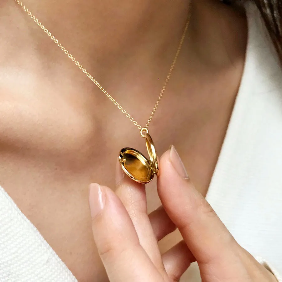 Heirloom 14K Gold Vermeil Locket Necklace