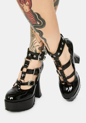 Ink Pleasure Is Mine Platform Heels
