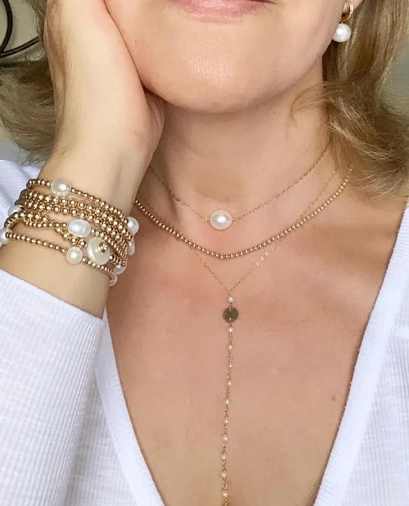 Lariat Gold Necklace