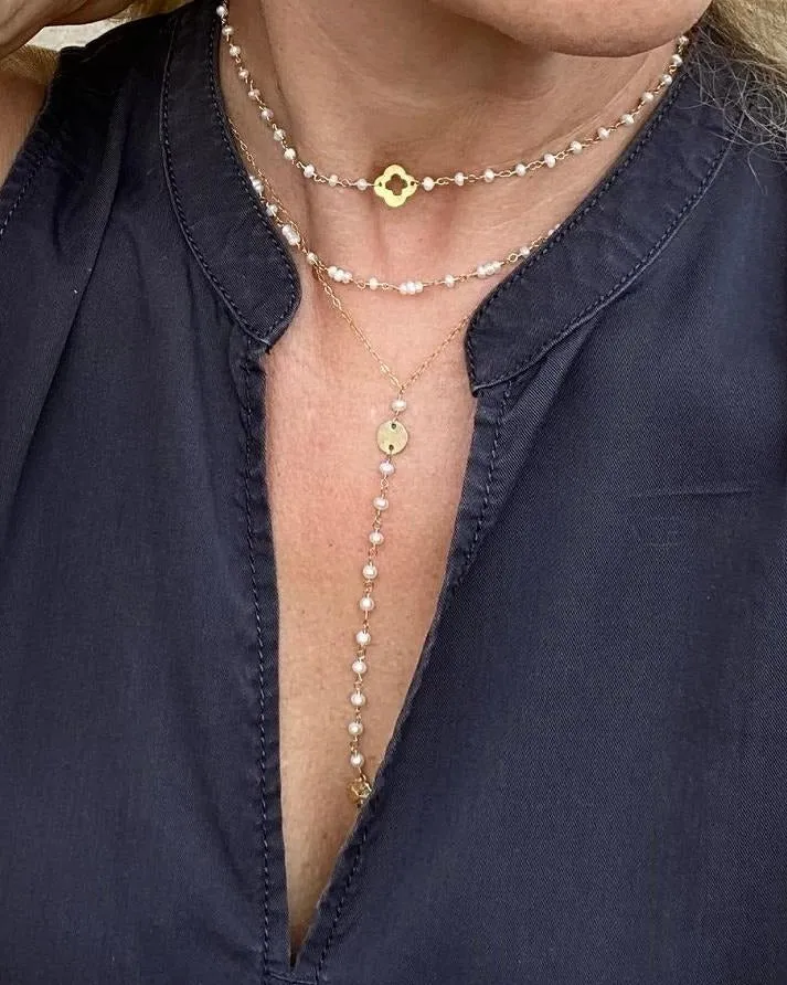 Lariat Gold Necklace