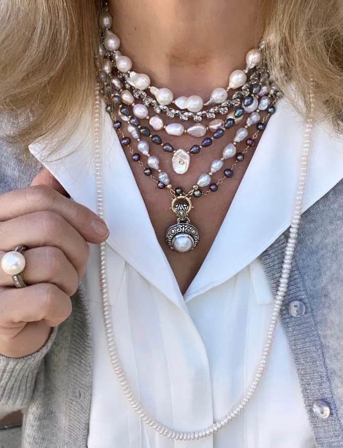 Long Pearl Necklace - Jackie
