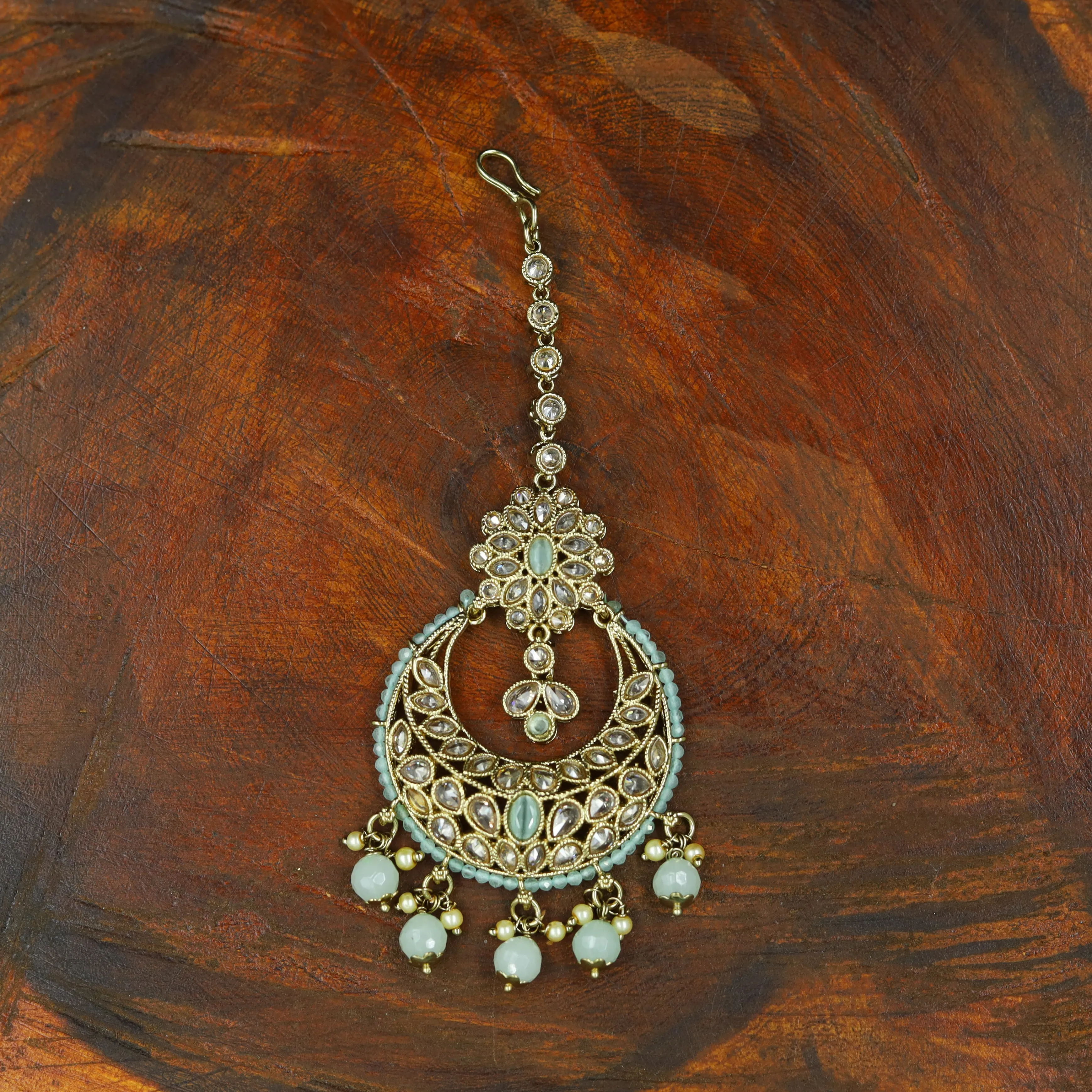 Mint Green Antique Necklace Set 17271-4419