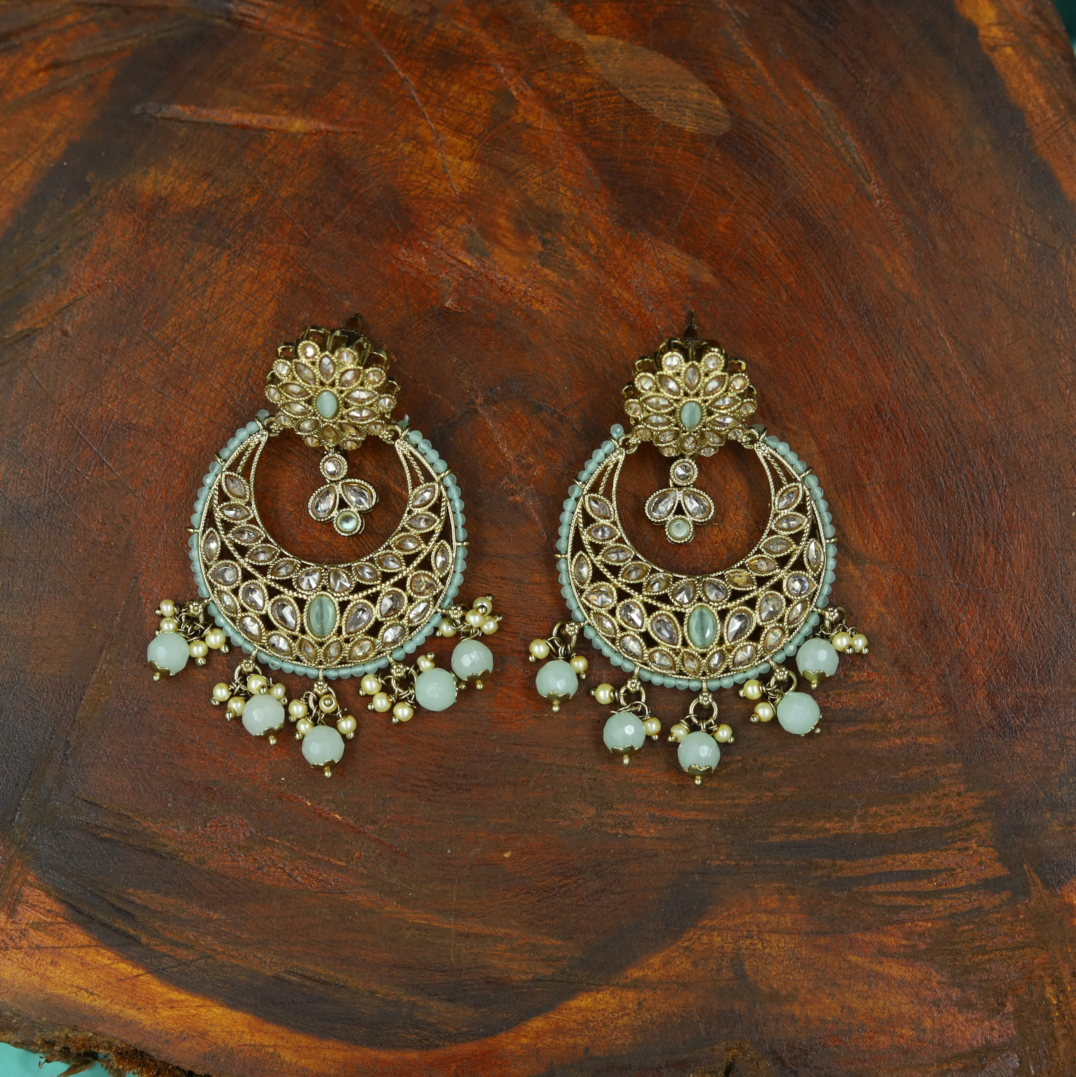 Mint Green Antique Necklace Set 17271-4419