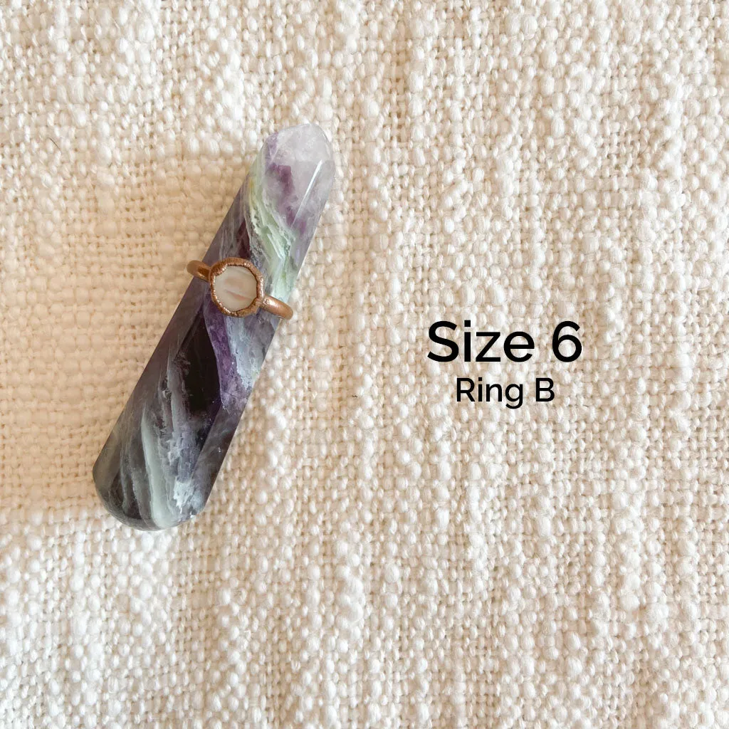 Moonstone Electroform Rings
