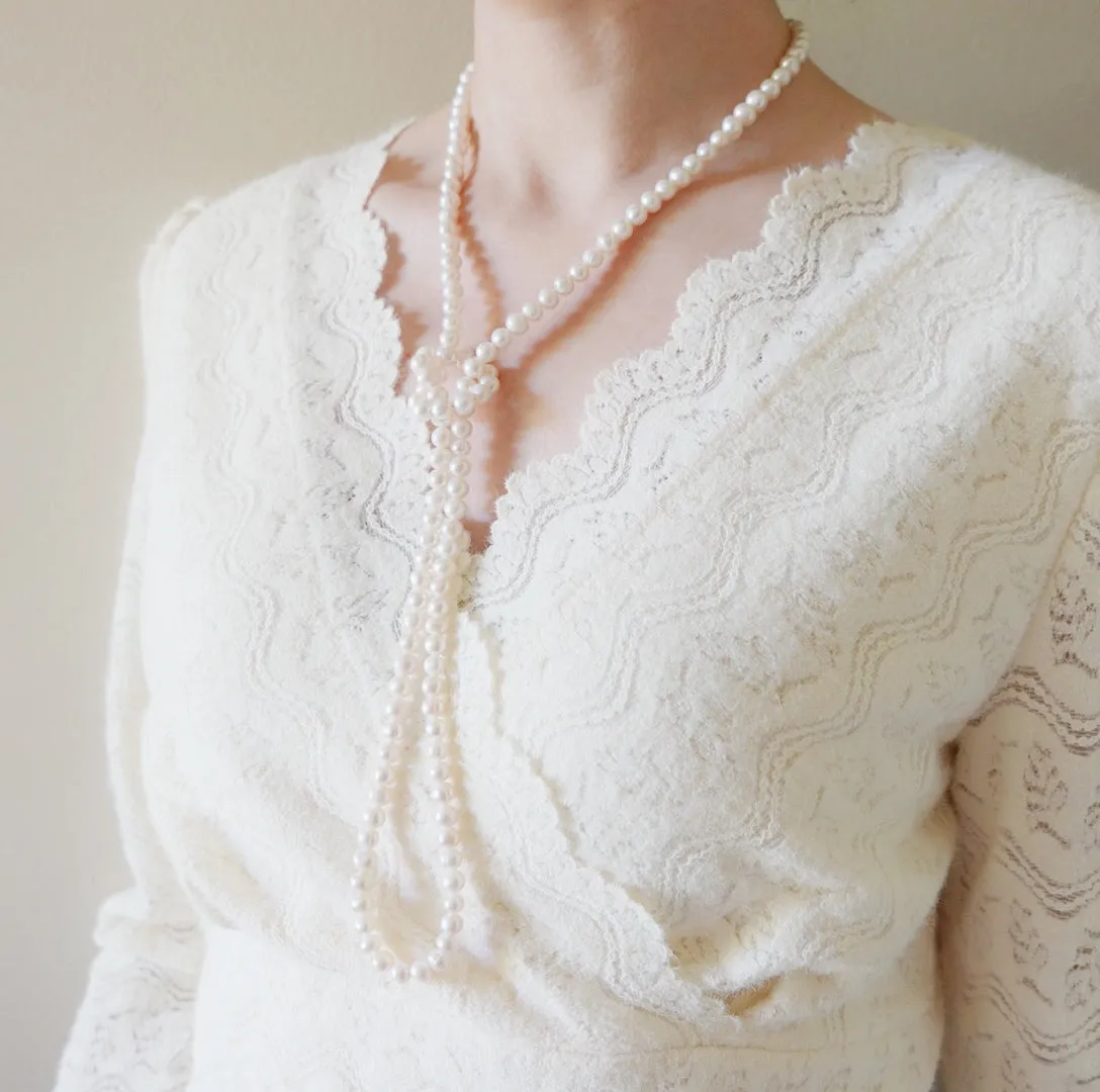 Multi-style 36 Inch Opera Pearl Necklace