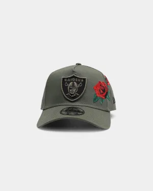 New Era Las Vegas Raiders Rose Hit 9FORTY A-Frame Snapback Olive/Black