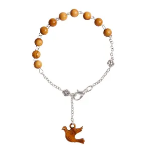 OLIVE ROSARY BRACELET - METAL