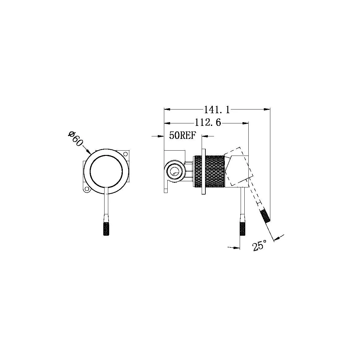 Opal Shower Mixer GRAPHITE YSW2519-09-GR