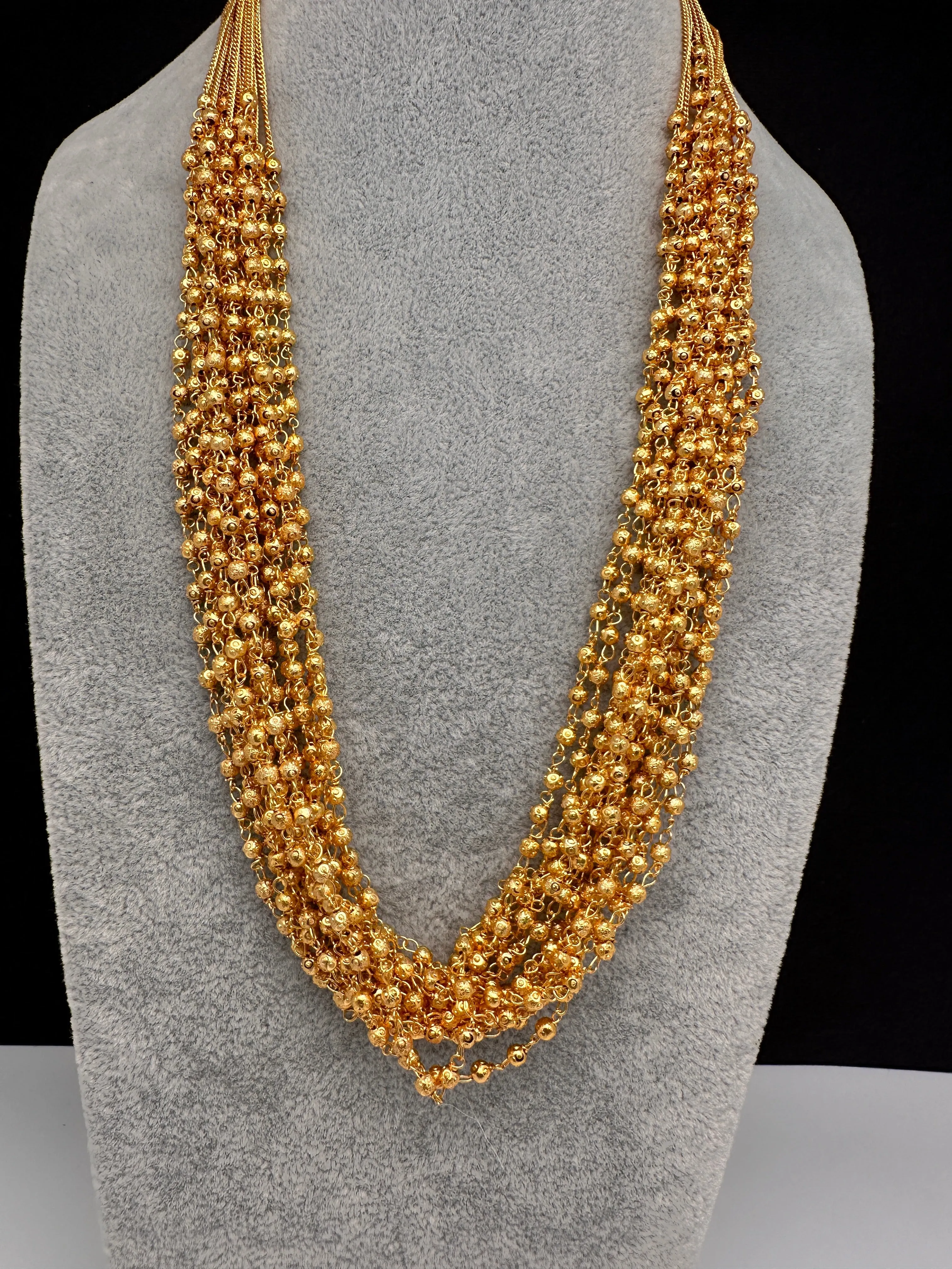 Pearl Bunch Multi Color 12 Line Necklace