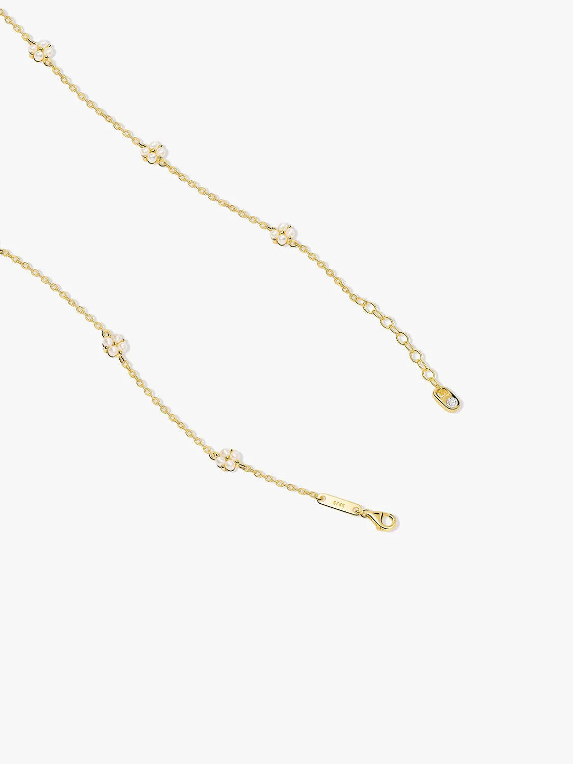 Pearl Cluster Station Necklace
