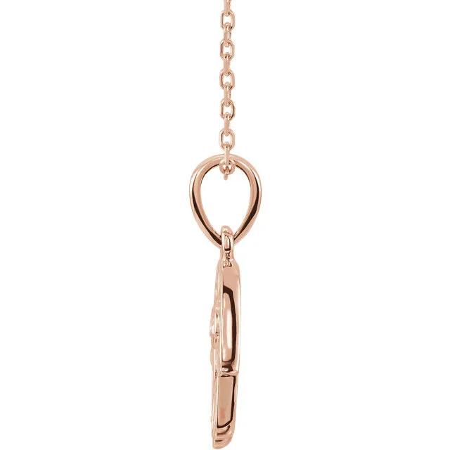 Platinum or 14k Gold or Sterling Silver .03 CTW Diamond Hamsa Necklace