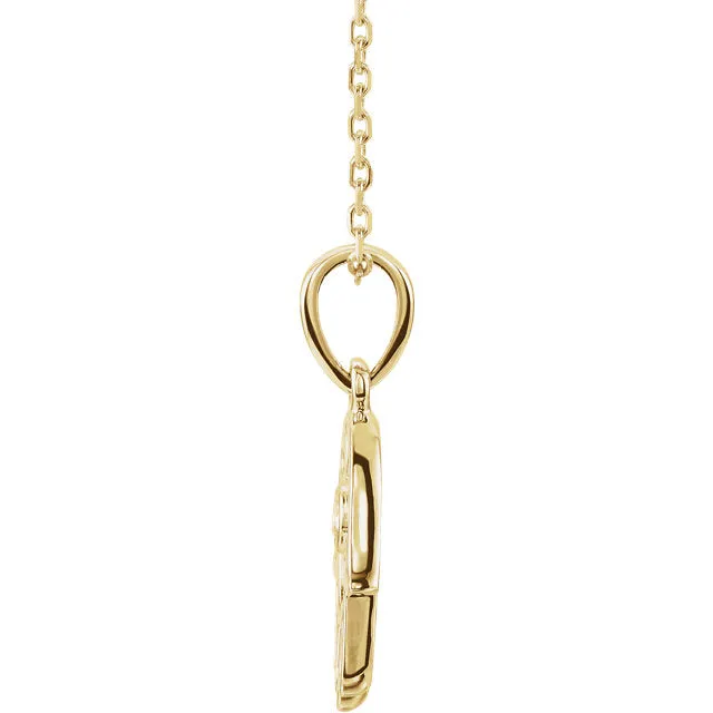 Platinum or 14k Gold or Sterling Silver .03 CTW Diamond Hamsa Necklace