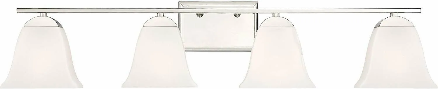 Quoizel Lighting CTW8604PK Four Light Bath Bar in Polished Nickel Finish