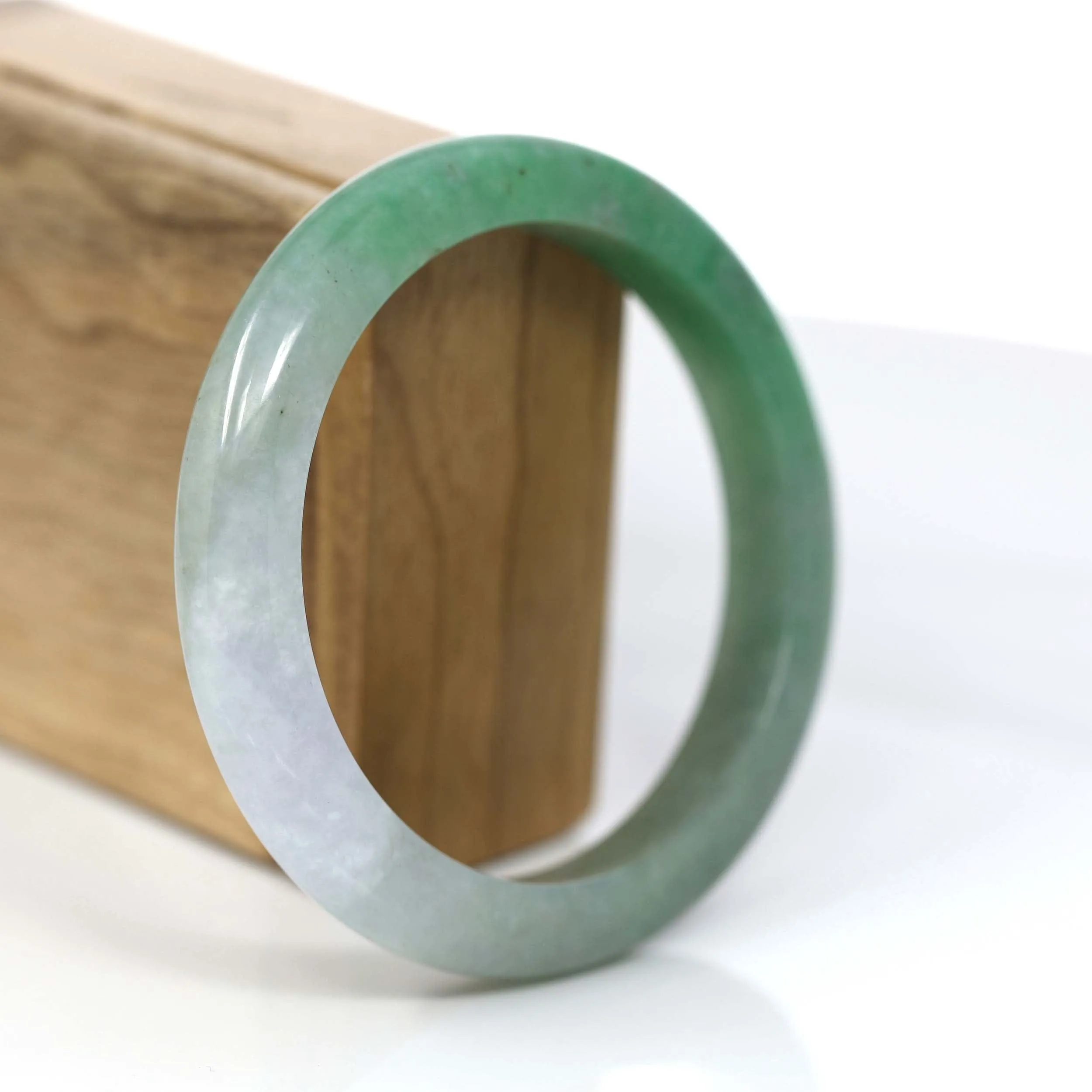RealJade® Co. Forest Green Classic Real Jadeite Jade Bangle Bracelet (60.53mm) #926