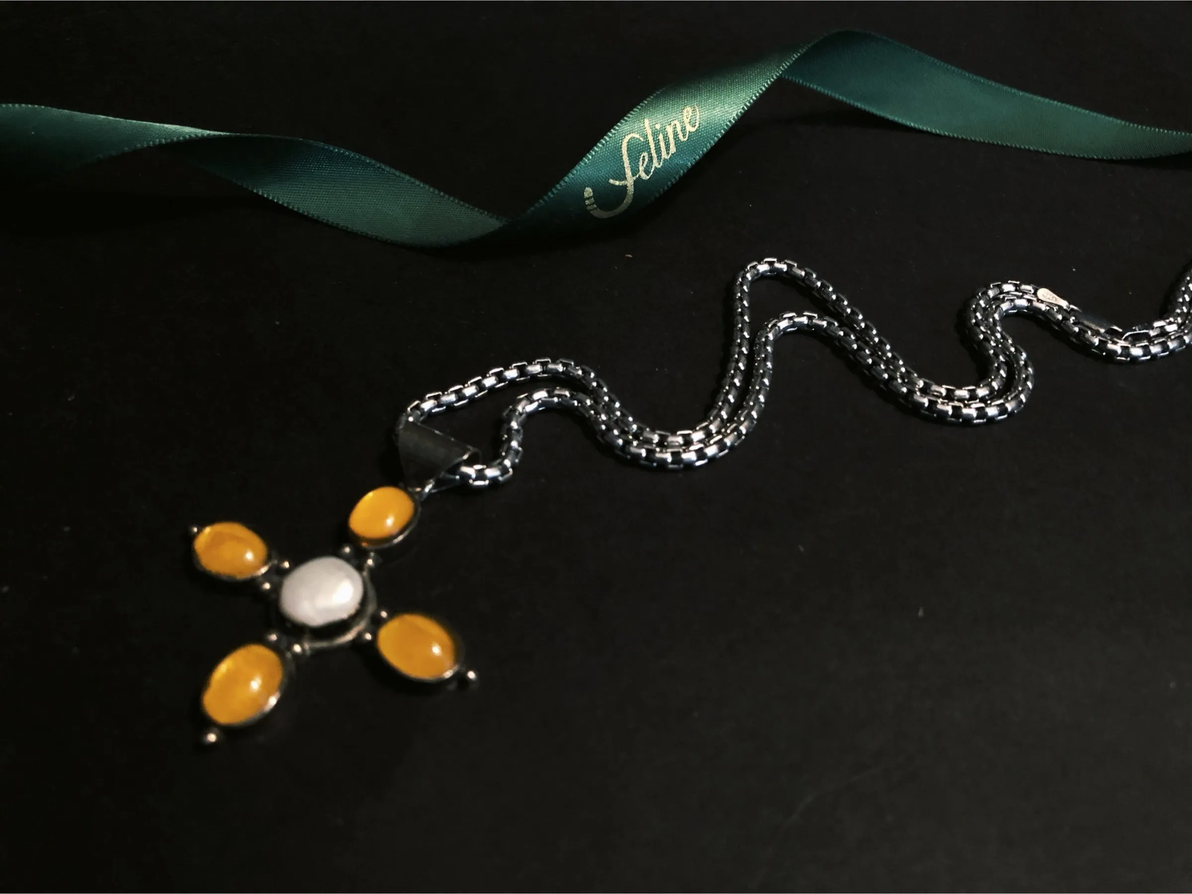 Roberto Sterling Silver Cross Necklace