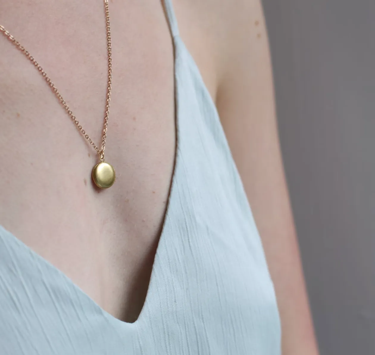 Round Locket Necklace