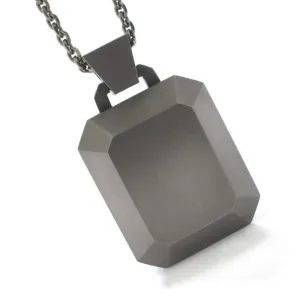 Series 48 | Emerald Shape, Locket 1,  Blackened Silver