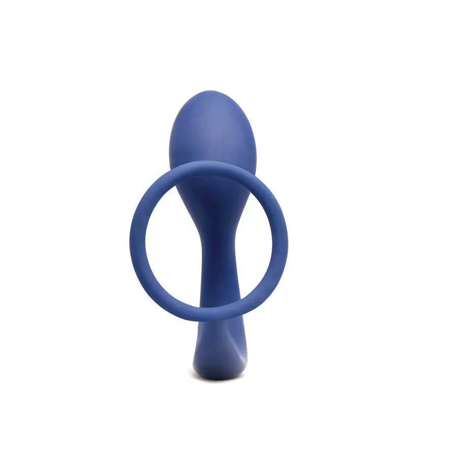 Silicone Anal Plug Cock Ring Sexual Enhancer by Lynk Pleasure (Blue)