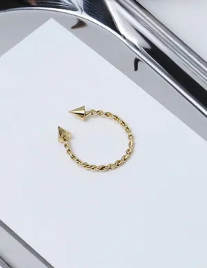 TR28 Gold Spiral Spike Toe Ring