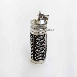 Tribal Bottle Silver Locket Pendant