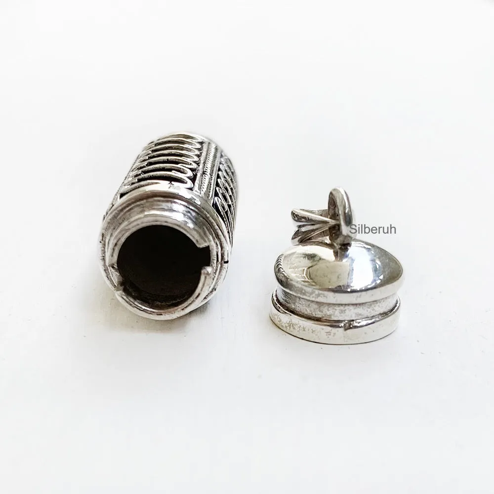 Tribal Bottle Silver Locket Pendant