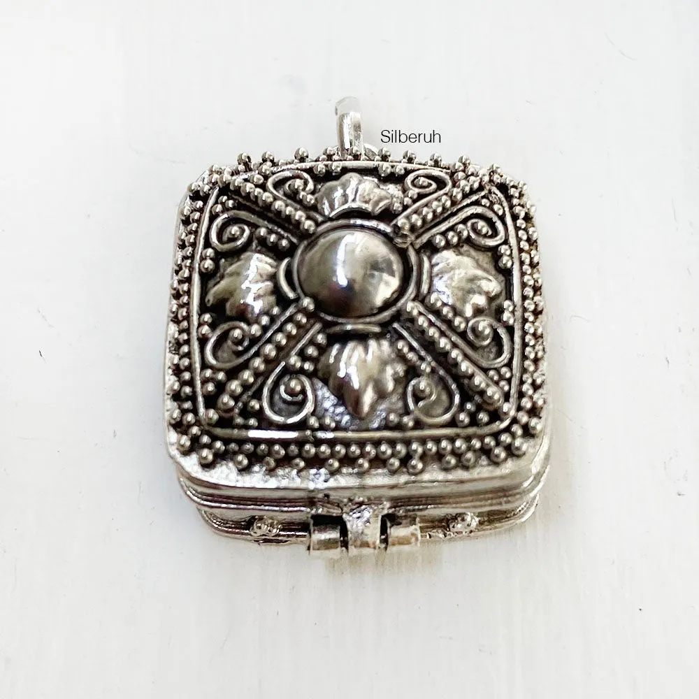 Tribal Silver Locket Pendant