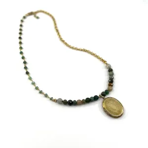 Vintage Brass Locket Necklace