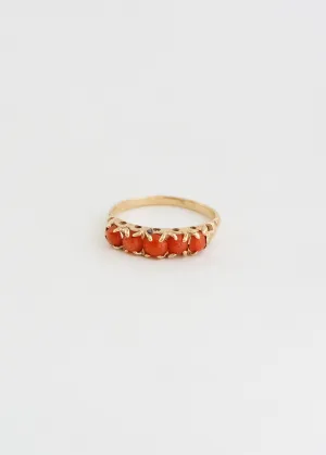 Vintage Coral Gold Ring