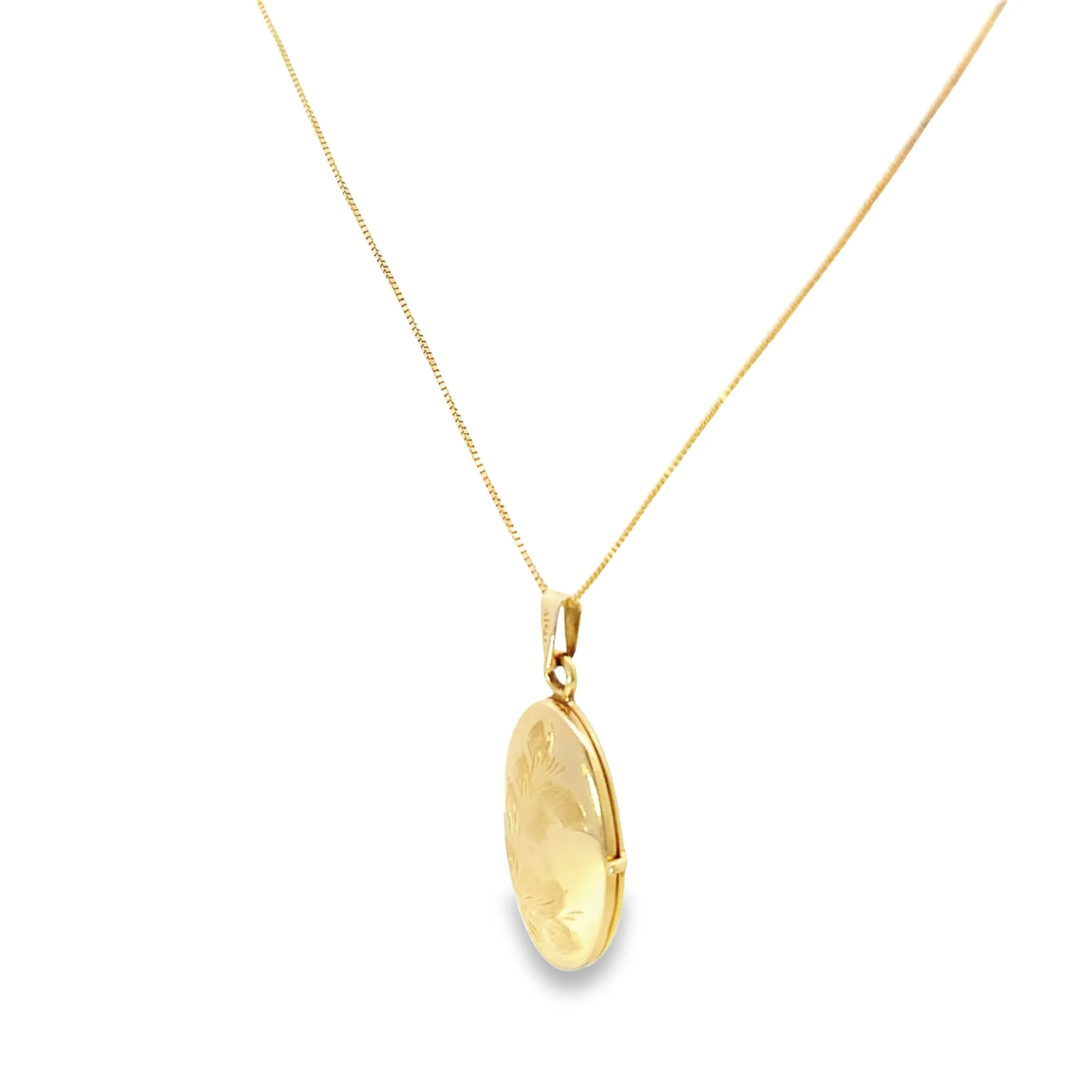 Vintage Gold Floral Oval Locket